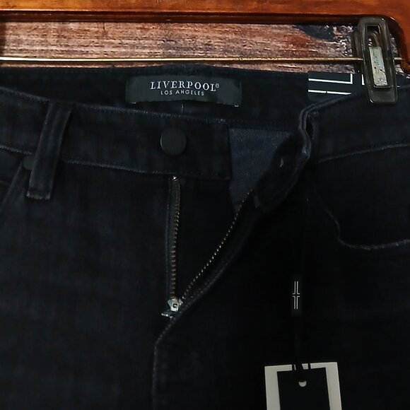 NWT Liverpool Jeans Size 0 25 ECO Liv Non-Skinny Skinny Black Side Stripes - Picture 7 of 14